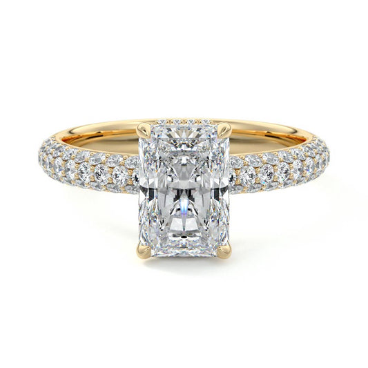 2.50 CT Radiant Cut Lab Grown Diamond Anniversary Ring For Wife