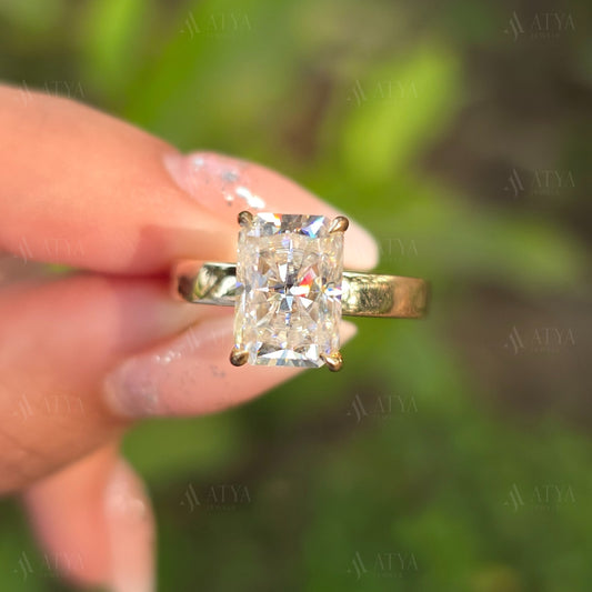 2.50 CT Radiant Cut Solitaire Engagement Ring For Her Dainty Ring Promise Ring Bridal Ring