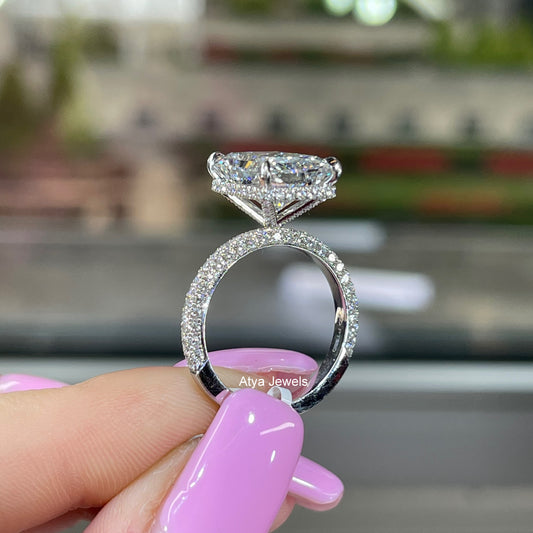 3.50 CT Radiant Cut Lab Grown Diamond  Engagement Ring