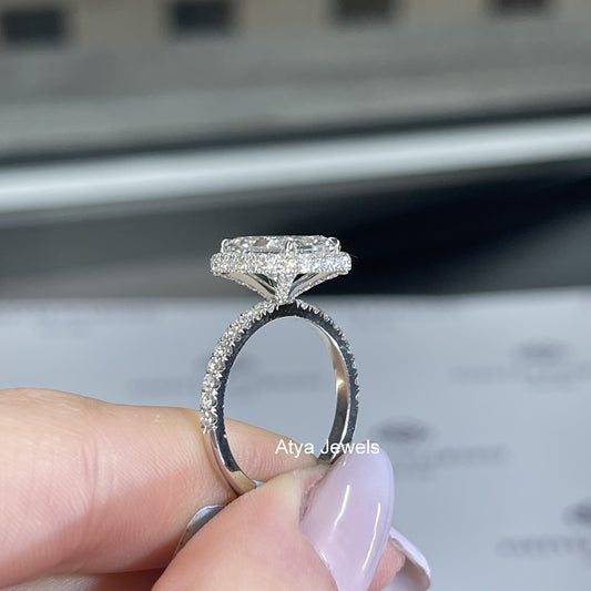 2.50 CT Pear Cut Lab Grown Diamond Engagement Ring
