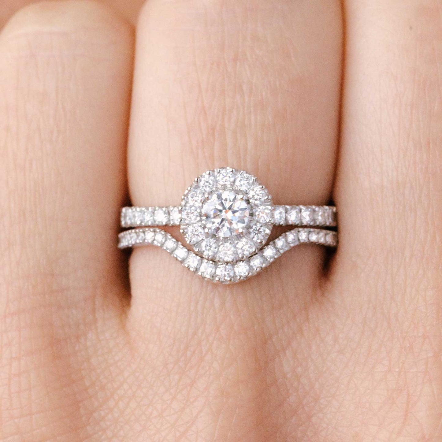1.50 CT Round Cut Moissanite Engagement Ring
