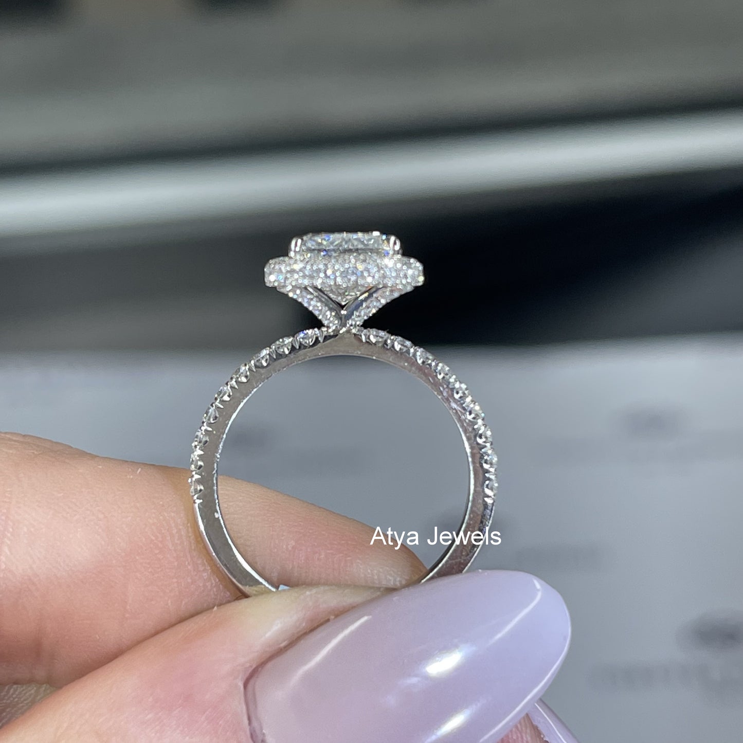 2.50 CT Pear Cut Lab Grown Diamond Engagement Ring
