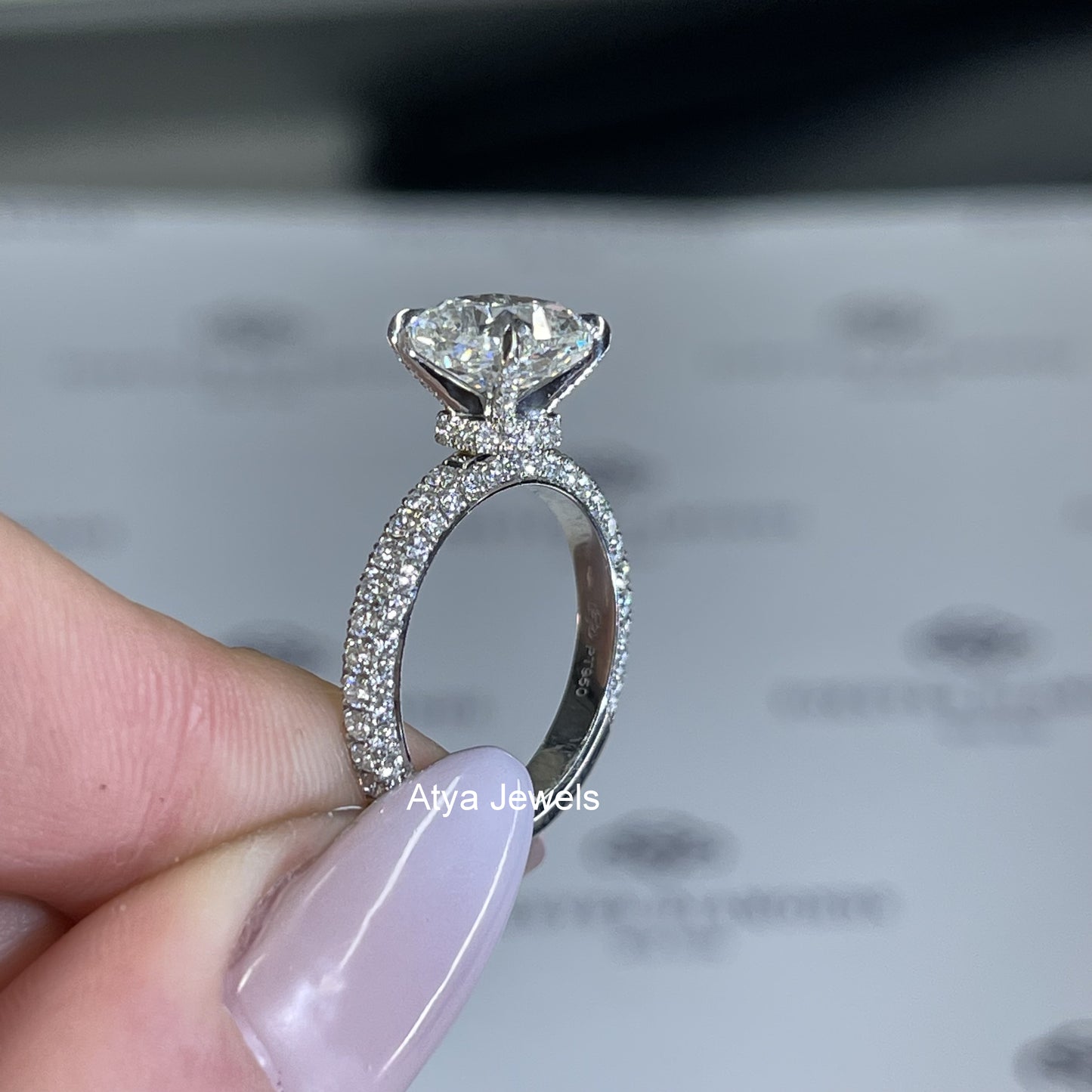 2.00 CT Cushion Cut Lab Grown Diamond Engagement Ring