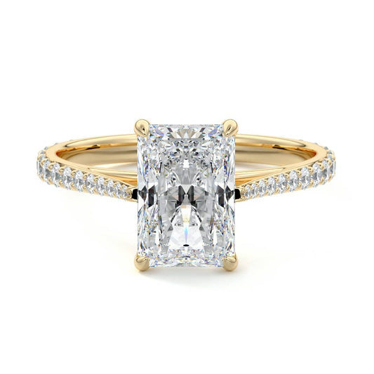 2.50 CT Radiant Cut Solitaire Lab Grown Diamond Engagement Ring For Her
