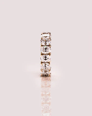 1.00 TCW Cushion Cut Lab Grown Diamond Wedding Band Gift For Her