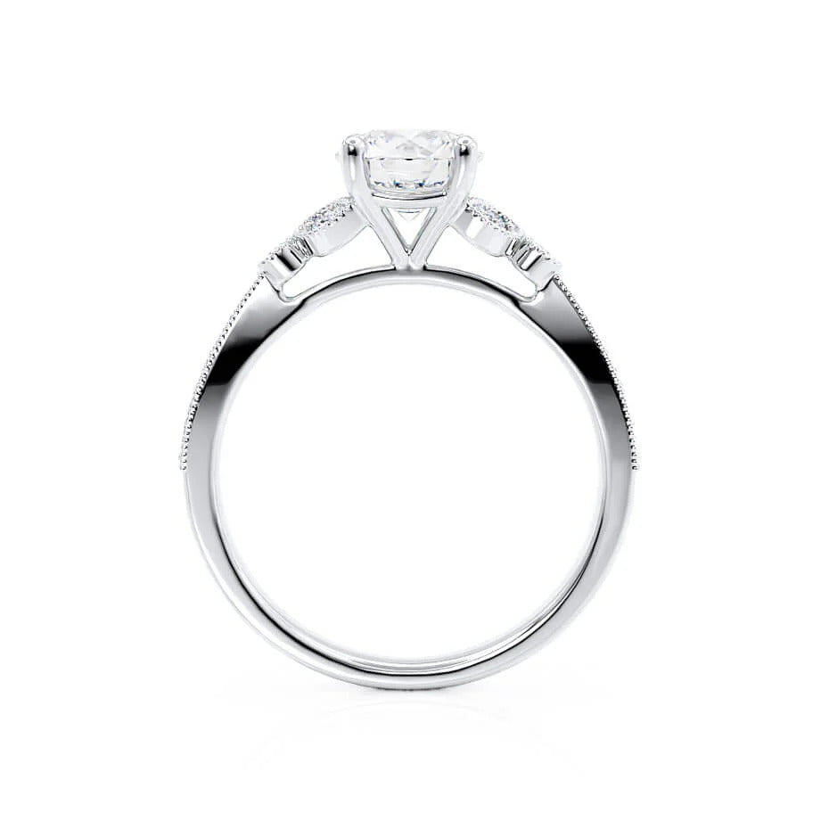 2.00 CT Round Cut Moissanite Engagement Ring