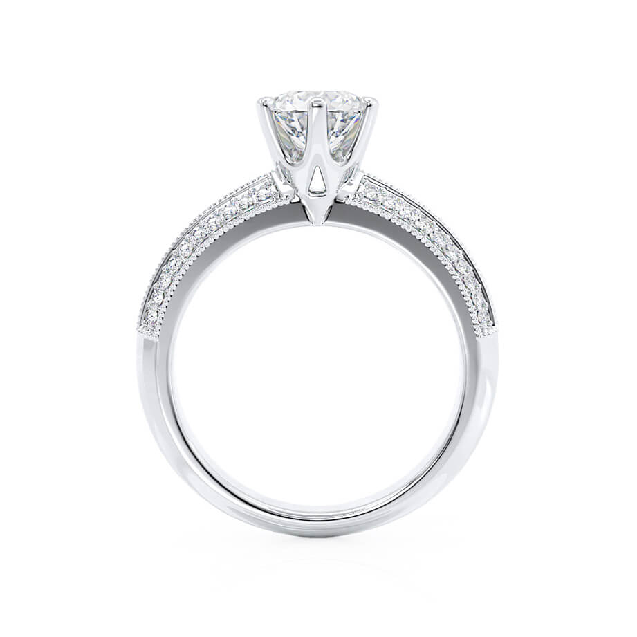 1.50 CT Round Cut Moissanite Engagement Ring