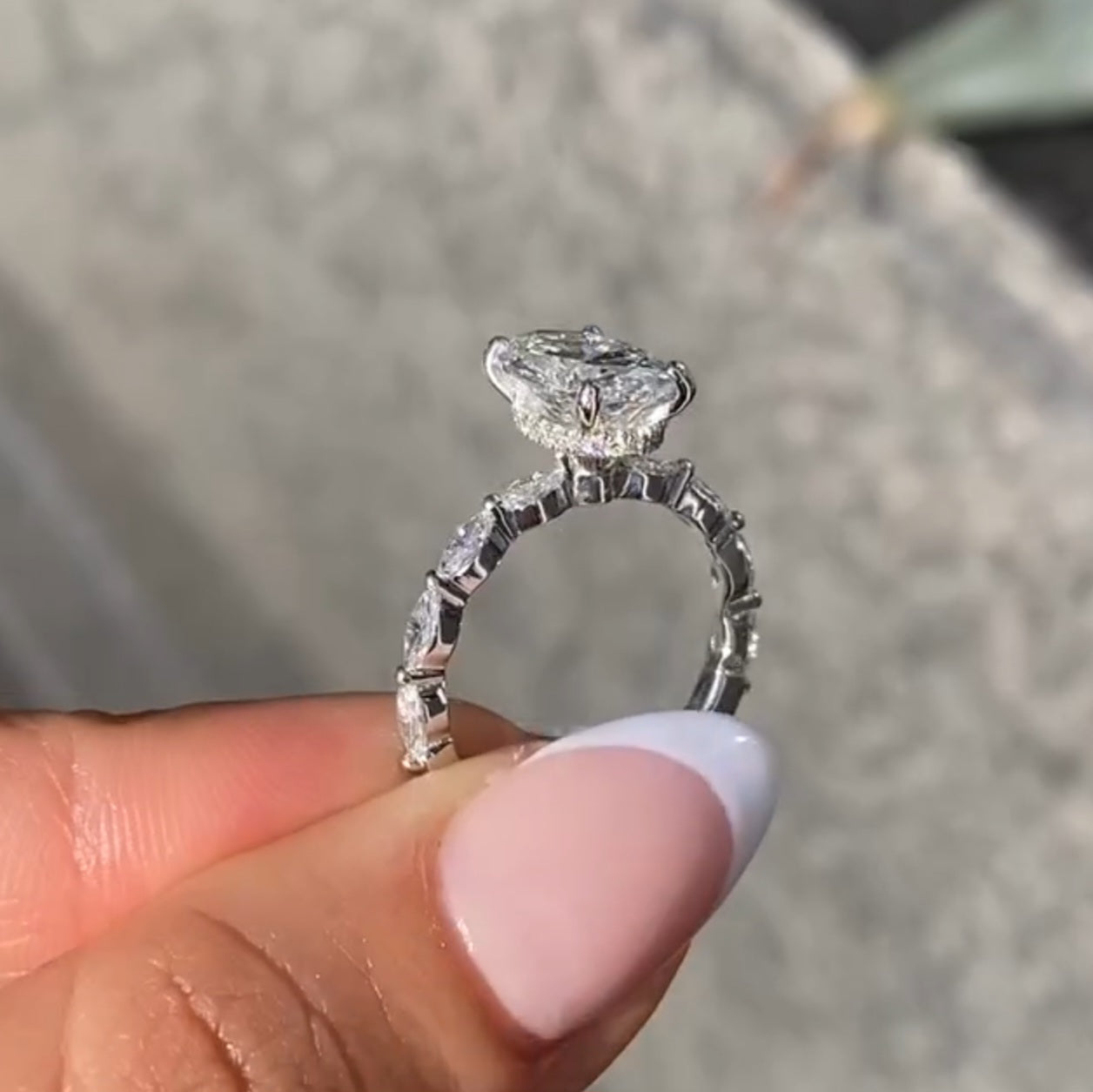 2.50 CT Oval Cut Moissanite Engagement Ring