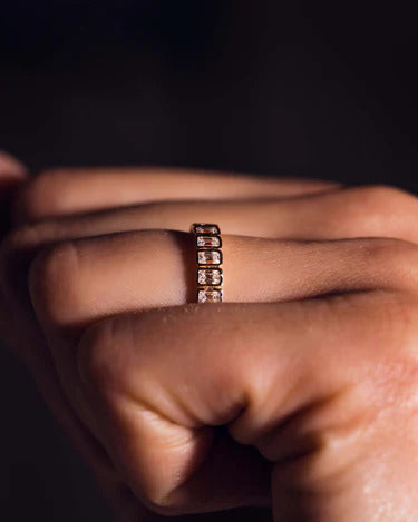 4.50 TCW Emerald Cut Lab Grown Diamond Wedding Band Gift For Her