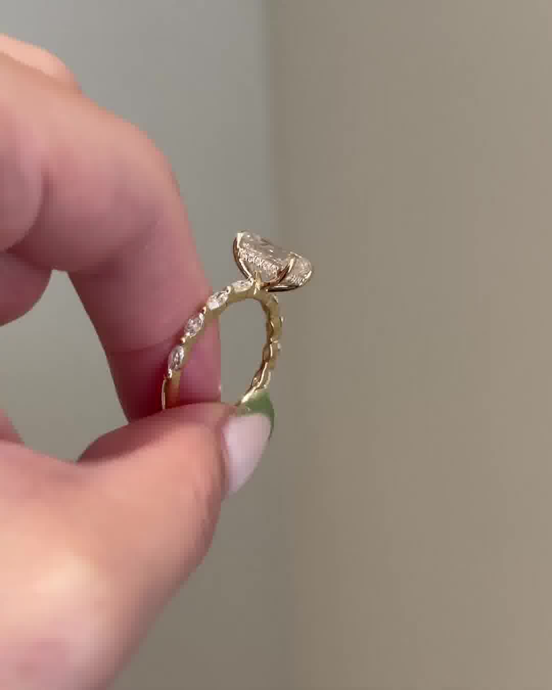 4.00 CT Emerald Cut Moissanite Anniversary Ring