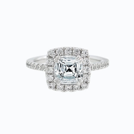 1.50 CT Cushion Cut Moissanite Engagement Ring