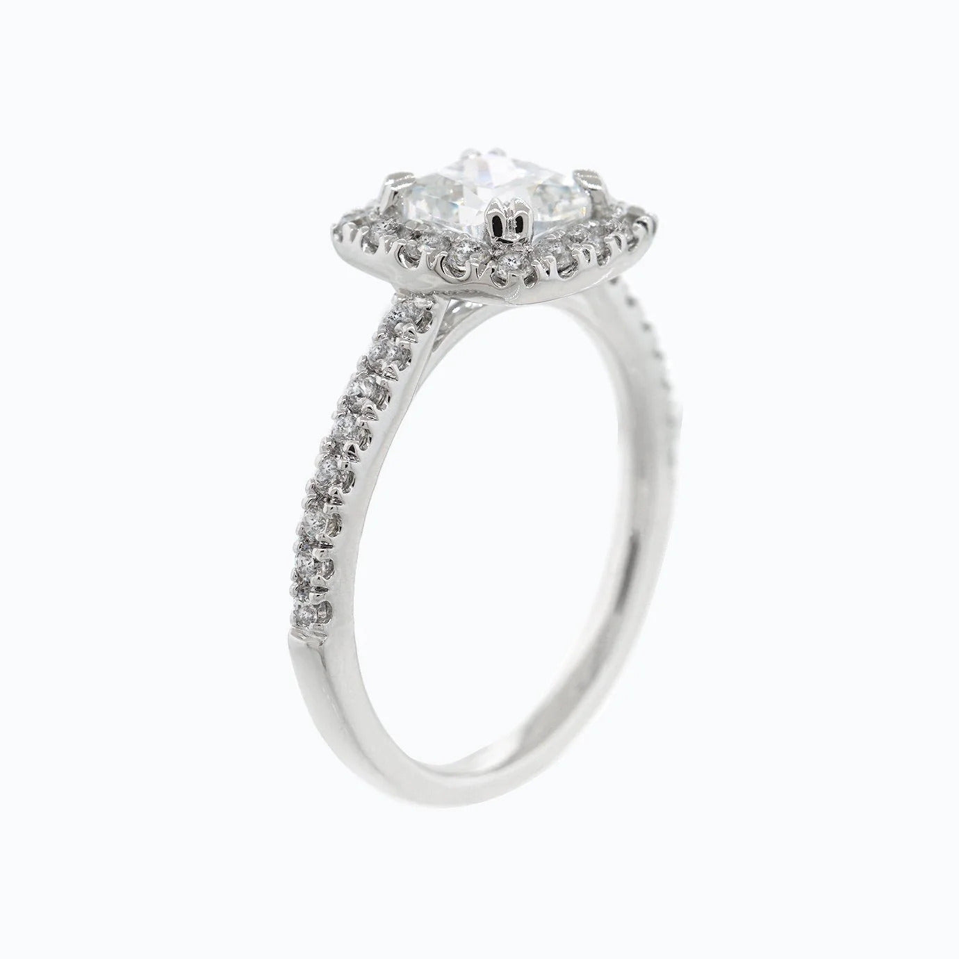 1.50 CT Cushion Cut Moissanite Engagement Ring