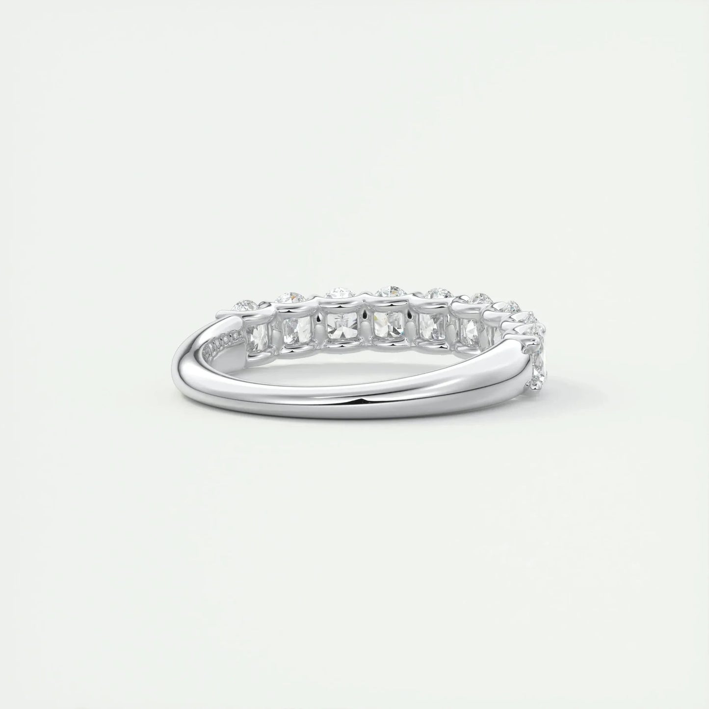 1.00 TCW Oval Cut Moissanite Bridal Wedding Band