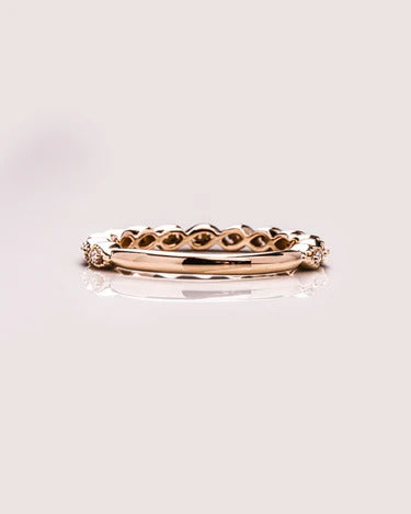 Art Deco Engagement Wedding Band 14K Rose Gold Anniversary Gifts