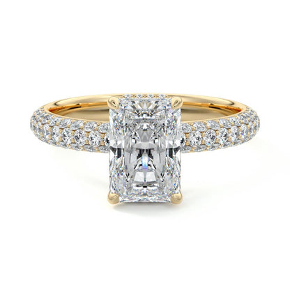 2.50 CT Radiant Cut Lab Grown Diamond Anniversary Ring For Wife
