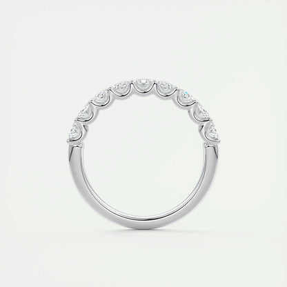 1.00 TCW Oval Cut Moissanite Bridal Wedding Band