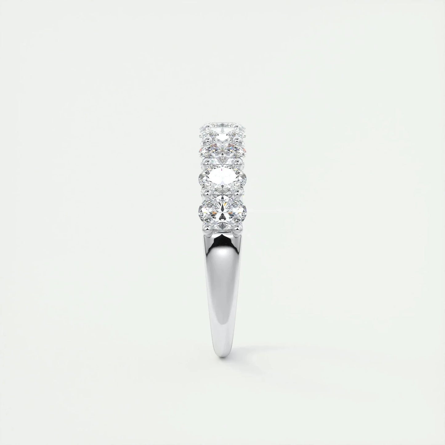 1.00 TCW Oval Cut Moissanite Bridal Wedding Band