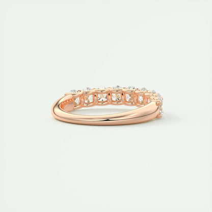 1.00 TCW Oval Cut Moissanite Bridal Wedding Band