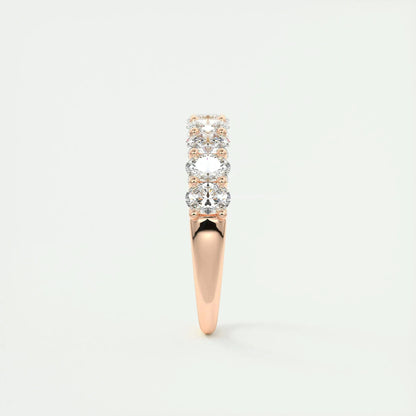 1.00 TCW Oval Cut Moissanite Bridal Wedding Band