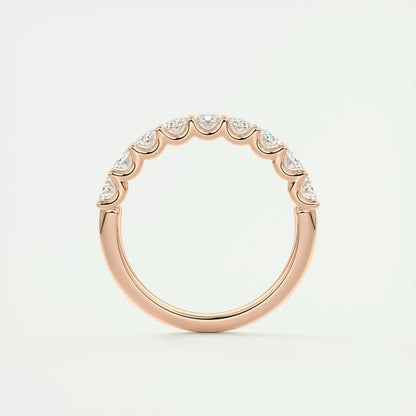 1.00 TCW Oval Cut Moissanite Bridal Wedding Band