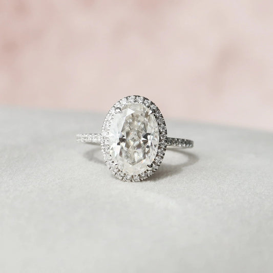 3.00 CT Oval CUt Moissanite Engagement Ring