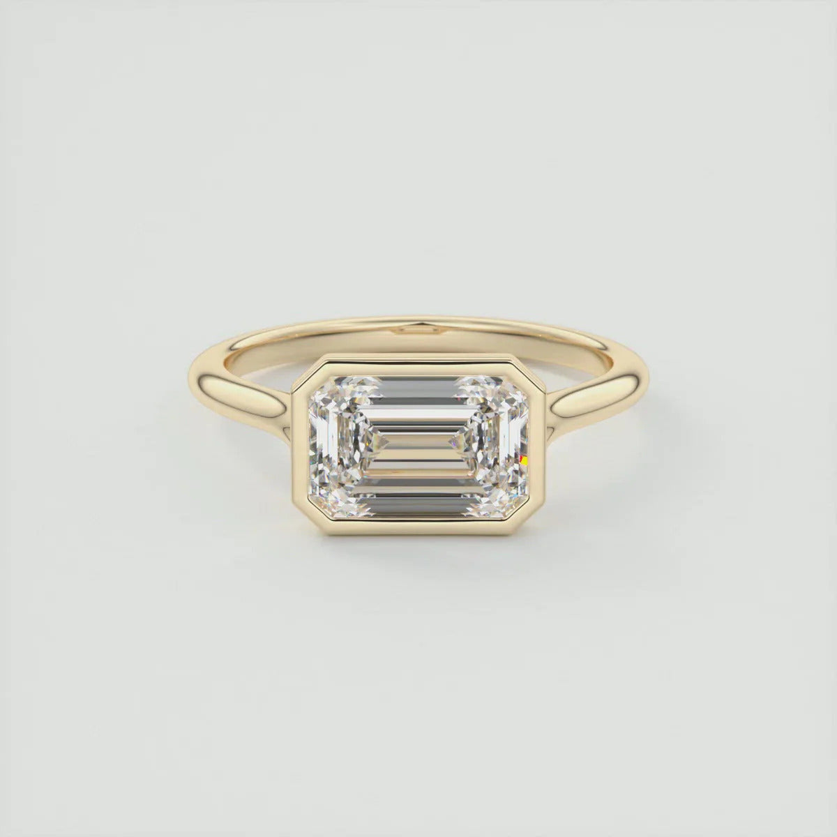 2.50 CT Emerald Cut Moissanite Engagement Ring