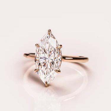 3.00 CT Marquise Cut Moissanite Wedding Ring