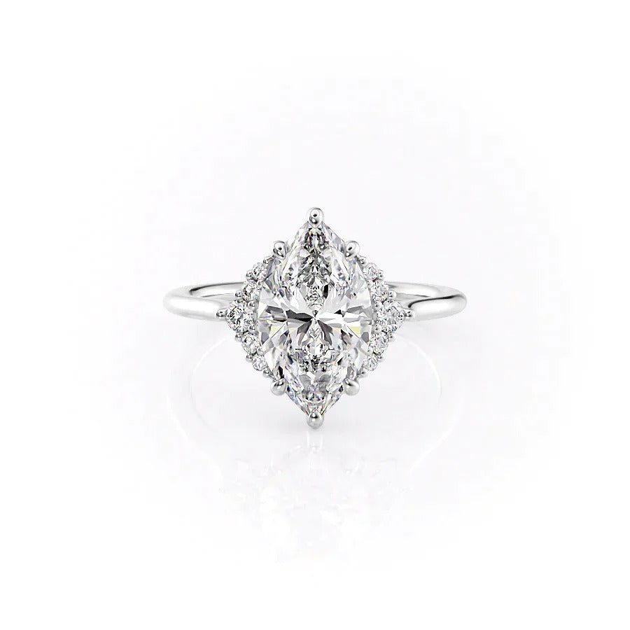 2.00 CT Marquise Cut Moissanite Engagement Ring