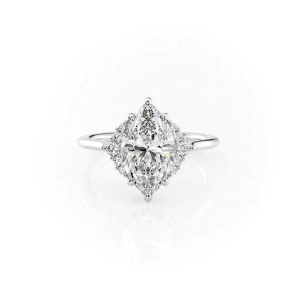 2.00 CT Marquise Cut Moissanite Engagement Ring