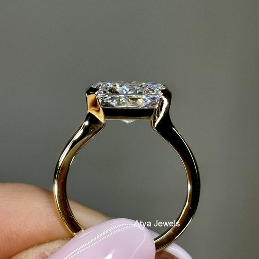 2.50 CT Radiant Cut Lab Grown Diamond  Engagement Ring