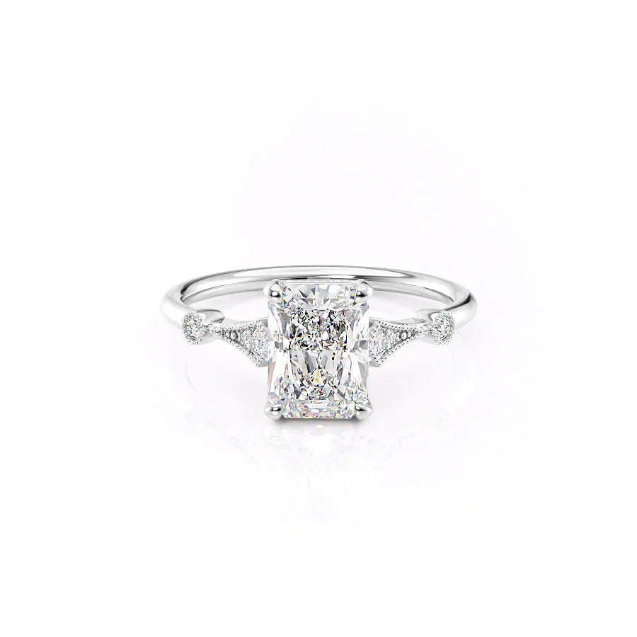 2.50 CT Radiant Cut Moissanite Engagement Ring