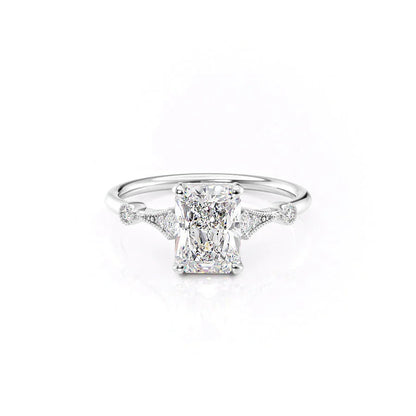 2.50 CT Radiant Cut Moissanite Engagement Ring