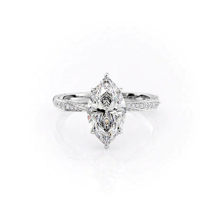 2.00 Ct Marquise Cut Moissanite Engagement Ring