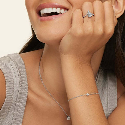 2.00 CT Pear Cut Lab Grown Diamond Engagement Ring