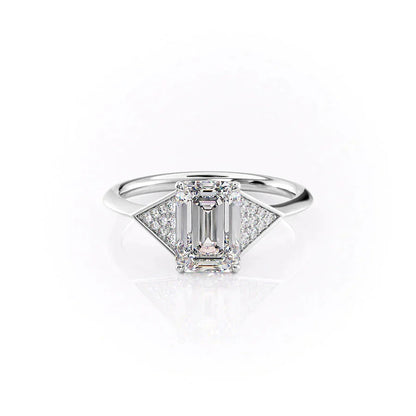 2.50 CT Emerald Cut Moissanite Engagement Ring