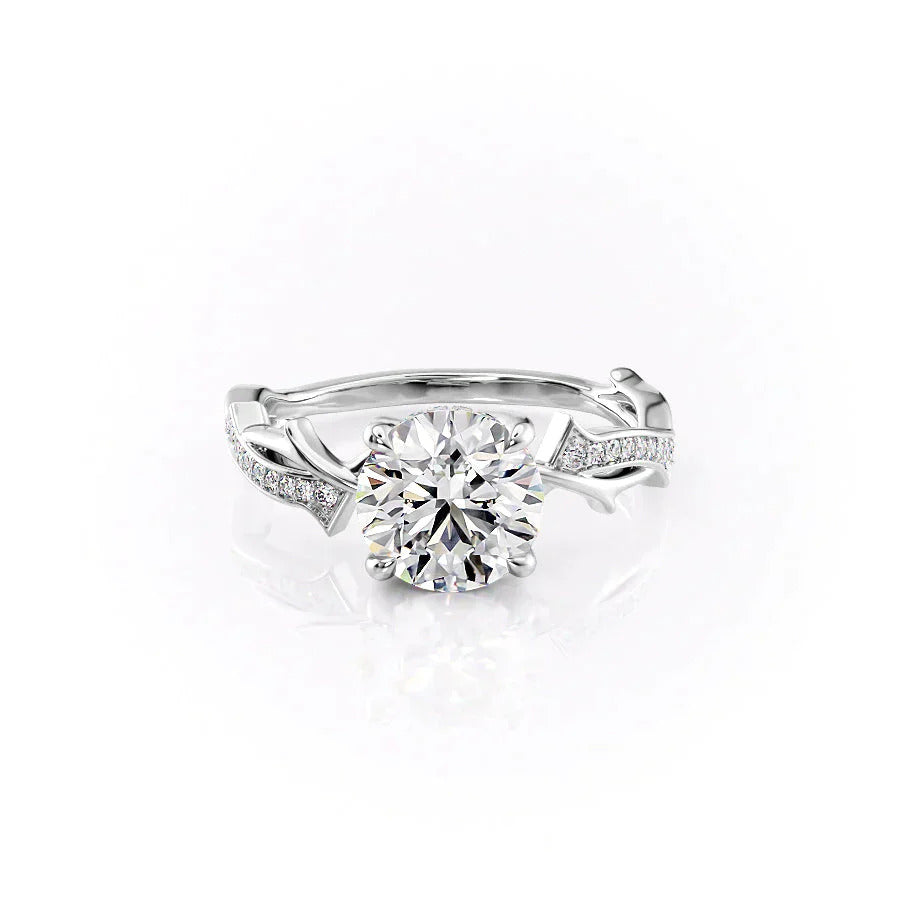 2.00 CT Round Cut Moissanite Engagement Ring