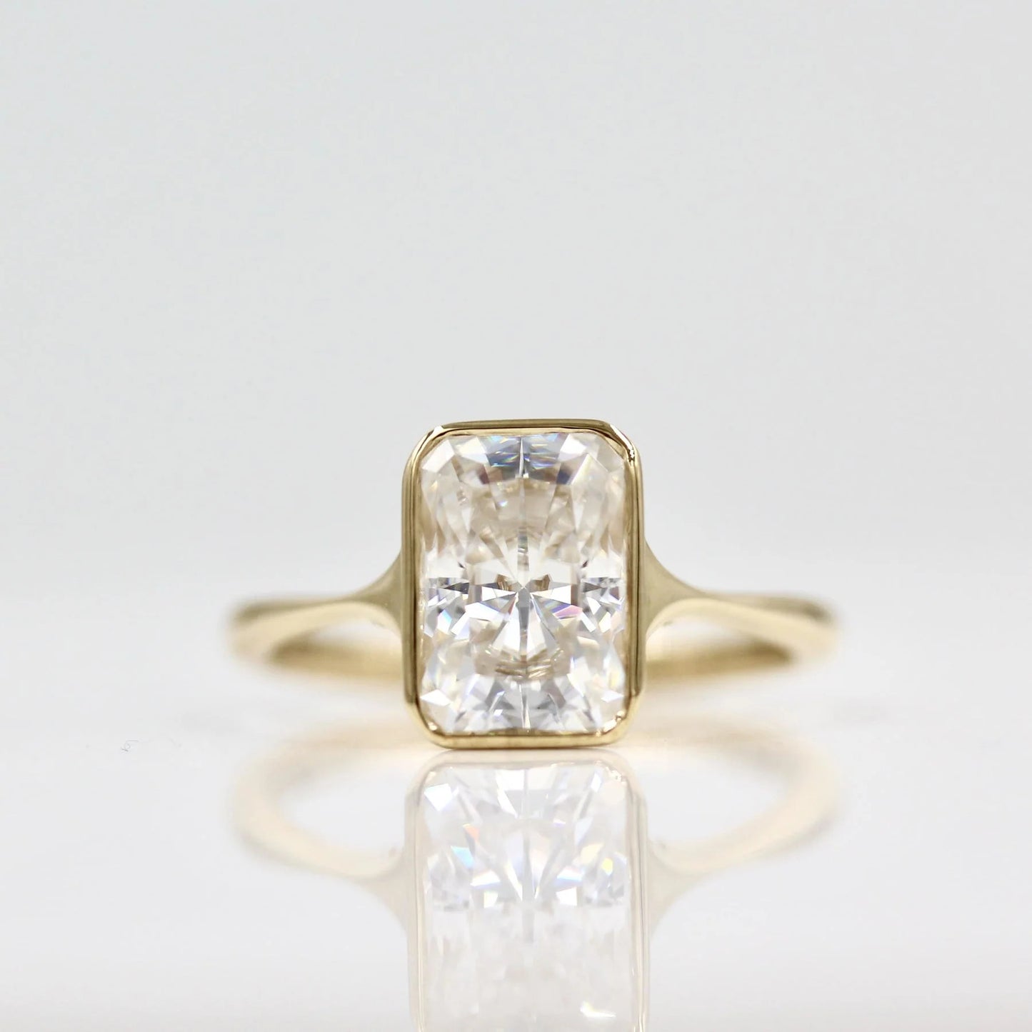 3.50  CT Radiant Cut Moissanite Valentine Ring