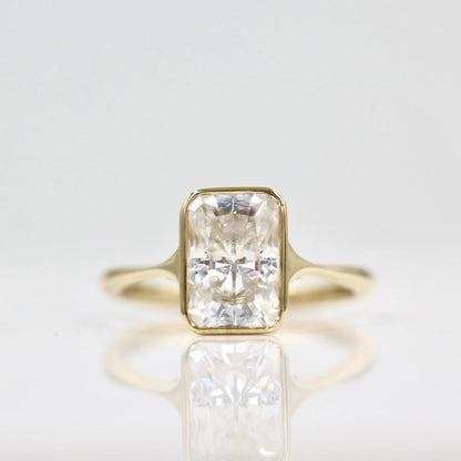 3.50  CT Radiant Cut Moissanite Valentine Ring