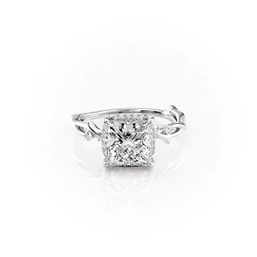 2.00 CT Princess Cut Moissanite Engagement Ring