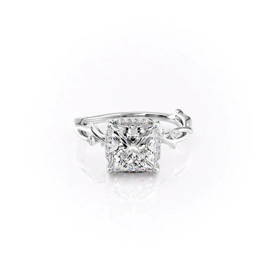 2.00 CT Princess Cut Moissanite Engagement Ring