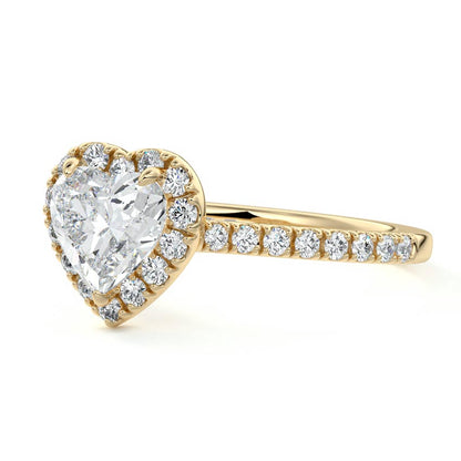 2.00 CT Heart Cut Engagement Ring Lab Grown Diamond Wedding Ring For Her