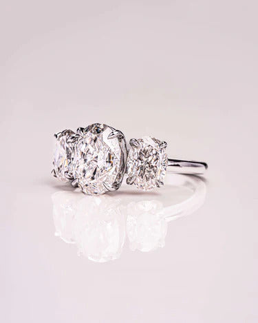 4.00 TCW Oval Cut Moissanite Engagement Ring