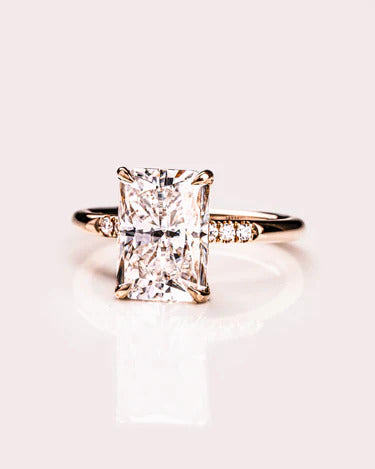 3.00 CT Radiant Cut Moissanite Wedding Ring