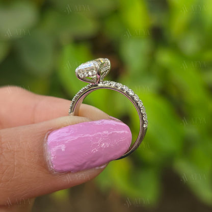 2.50 CT Emerald Cut Moissanite Brdial Ring Set For Her Wedding & Engagement Ring Set Proposal Ring