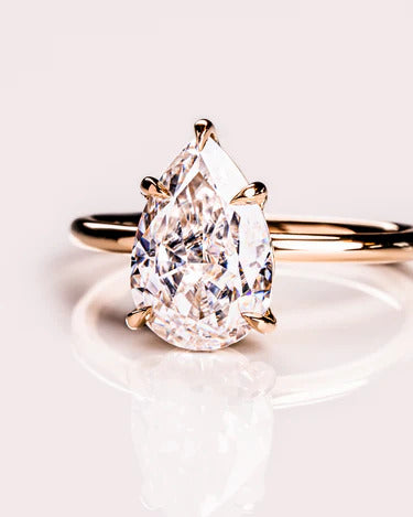 3.00 CT Pear Cut Moissanite Valentine Ring