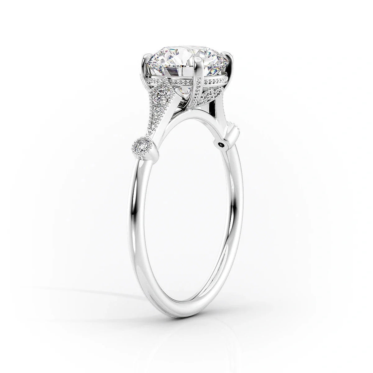 2.50 CT Radiant Cut Moissanite Engagement Ring