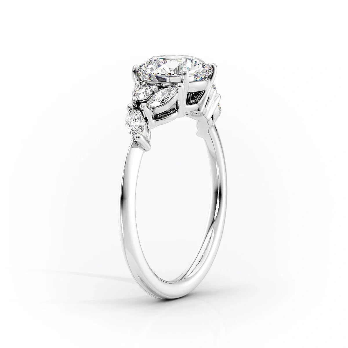 3.00 CT Pear Cut Moissanite Engagement Ring