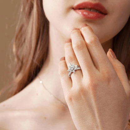 1.50 CT Round Cut Moissanite Wedding Bridal Ring Set