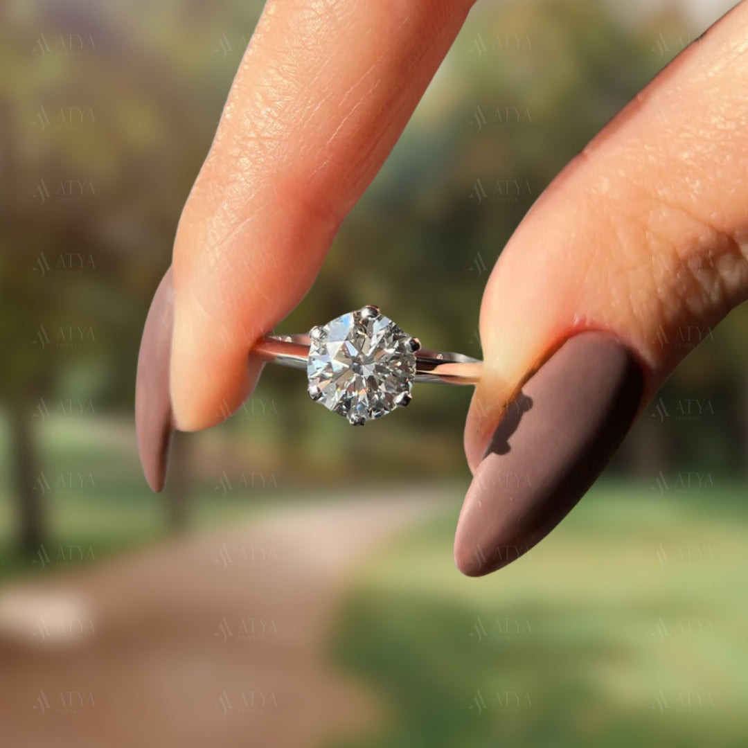 CT Round Cut IGI Certified Lab Grown Diamond Solitaire