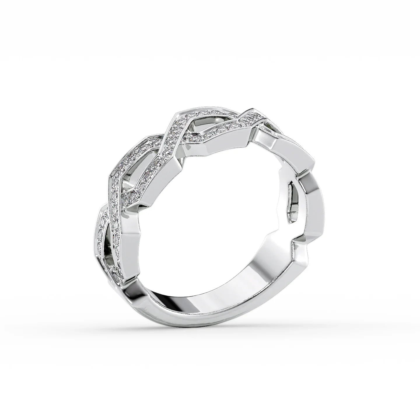 1.50 TCW Round Cut Moissanite Wedding Band